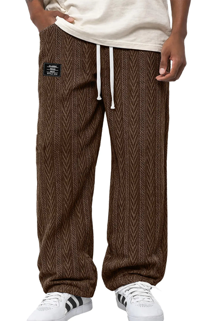 Heren broek | Jacquard broek met elastische taille