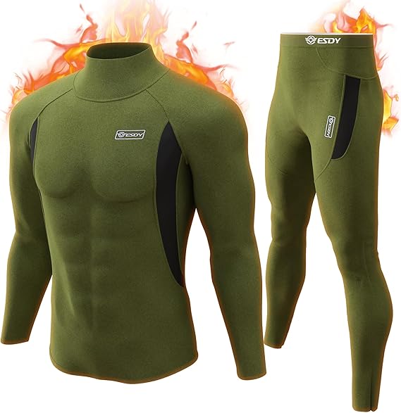 Thermisch ondergoed voor heren – warme set voor winter en sport