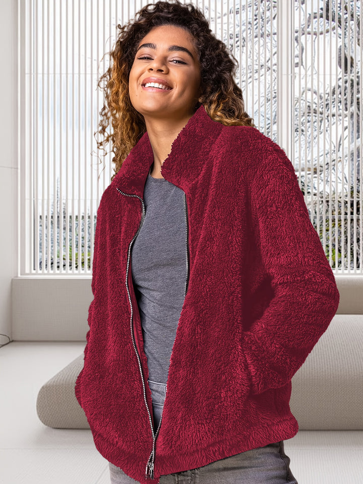 Dames winter vest | Fleece vest met rits en zakken