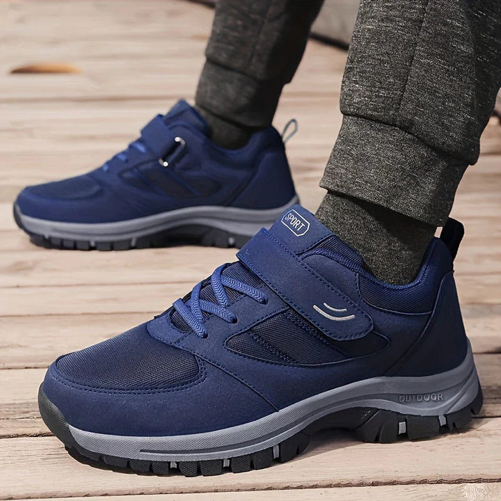 Heren sneakers zwart | Comfortabele sportschoenen met klittenband