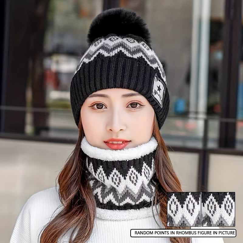 Wintermuts dames | Fleece beanie met gezichtsmasker set