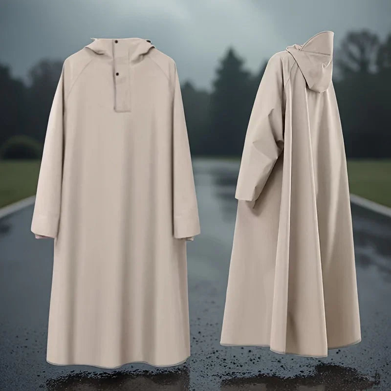 Regenjas dames en heren | Lange waterdichte poncho met capuchon