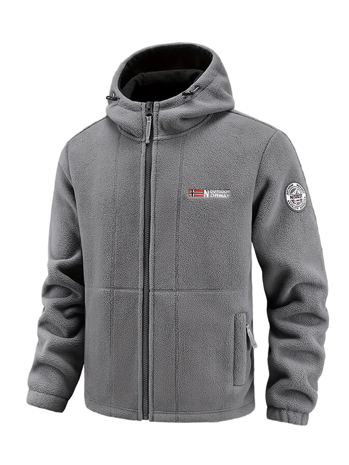 Winter fleece jas heren | Warme jas met capuchon en meerdere zakken