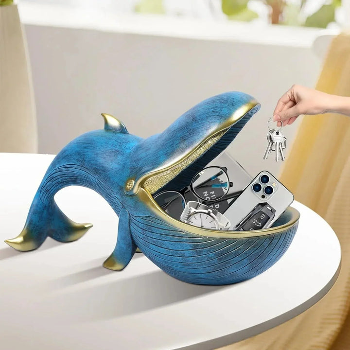 Walvis catchall | Decoratieve schaal voor sleutels en kleine spullen