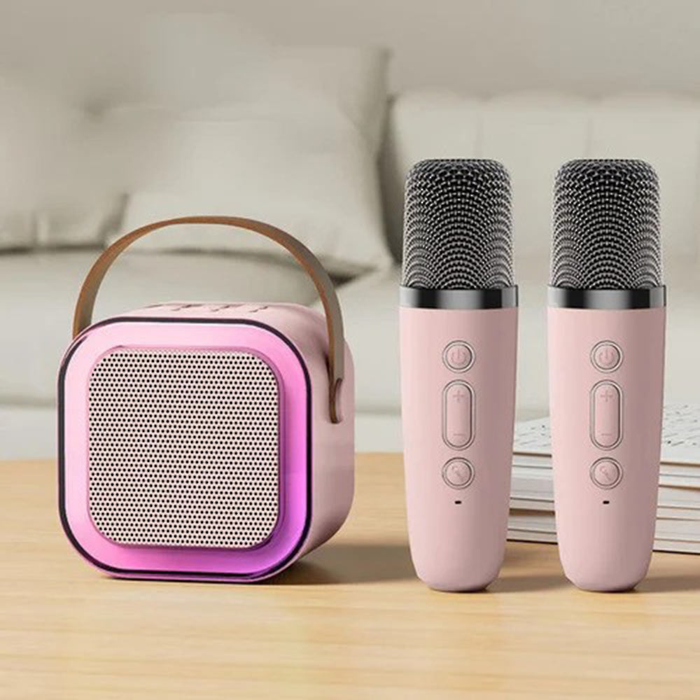 Mini-karaoke set met draadloze microfoons