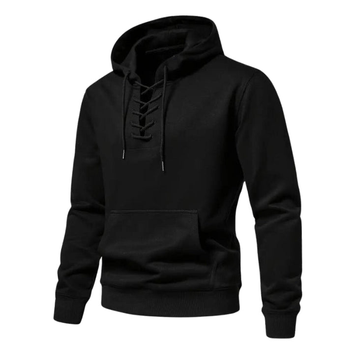LaceWeave Hoodie | Zachte katoen-hoodie met vetersluiting