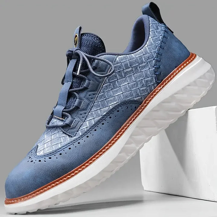 Heren sneakers | Leren casual schoenen met comfortzool