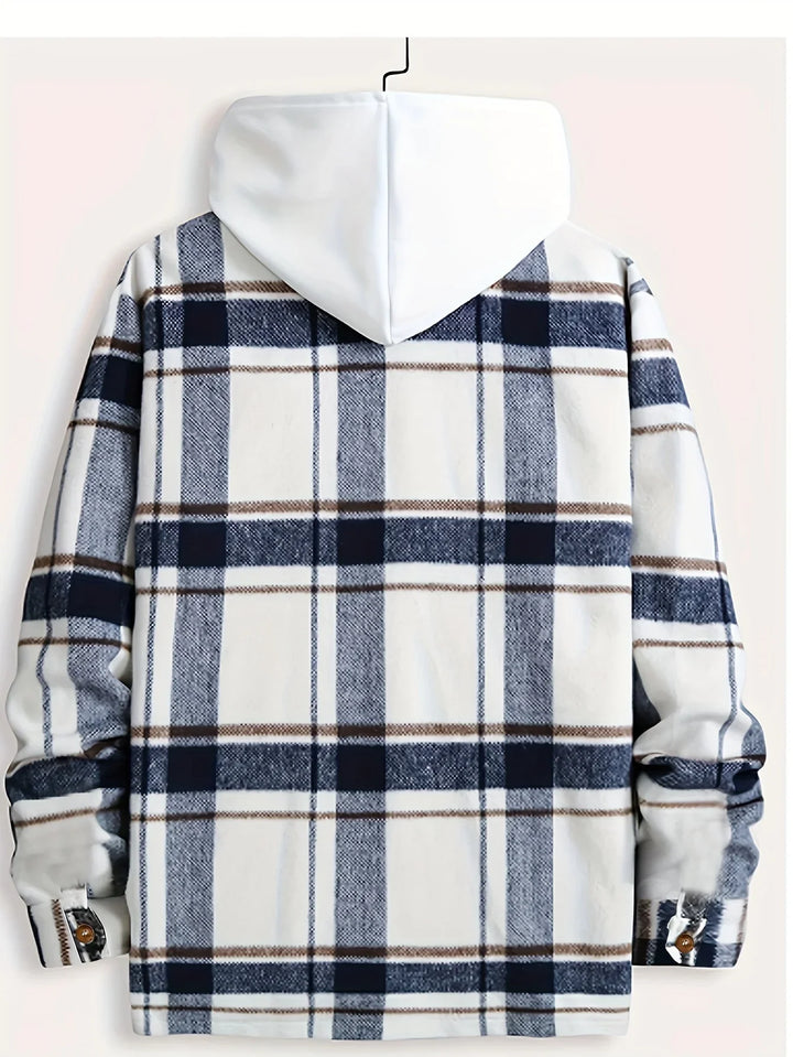 Heren overshirt | Geruit casual jas in flanel stijl