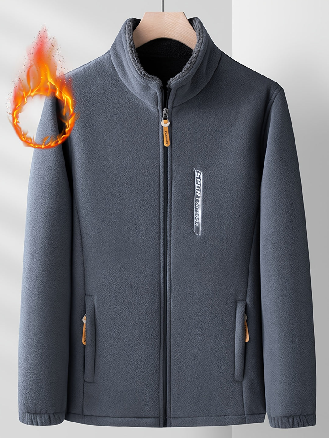 Dames winterjas | Fleece jas met hoge kraag en rits