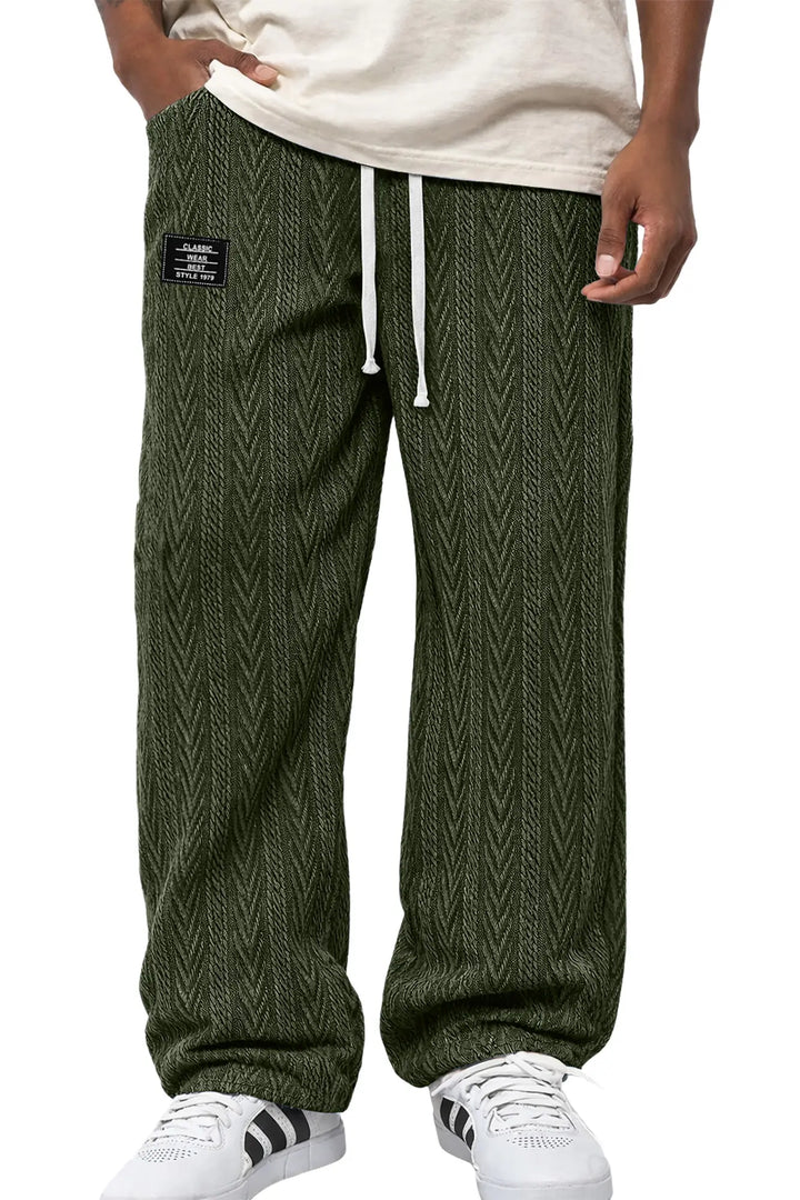Heren broek | Jacquard broek met elastische taille