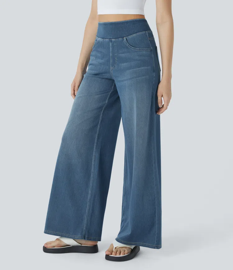Wide Fit Jeans | Dames jeans met wijde pijpen