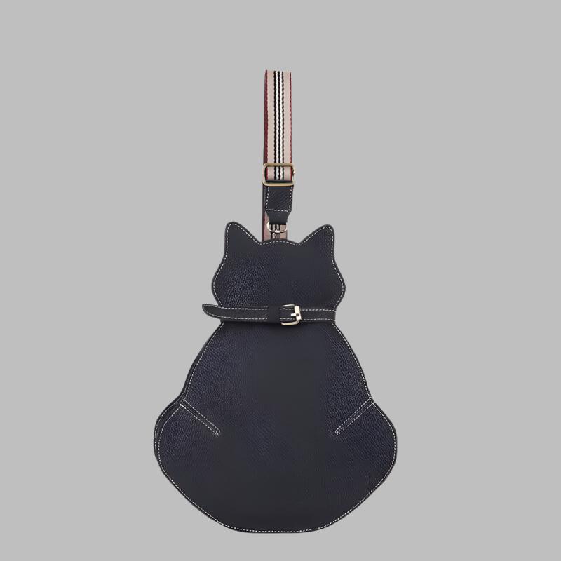 Dames crossbody schoudertas in katvorm met verstelbare schouderband