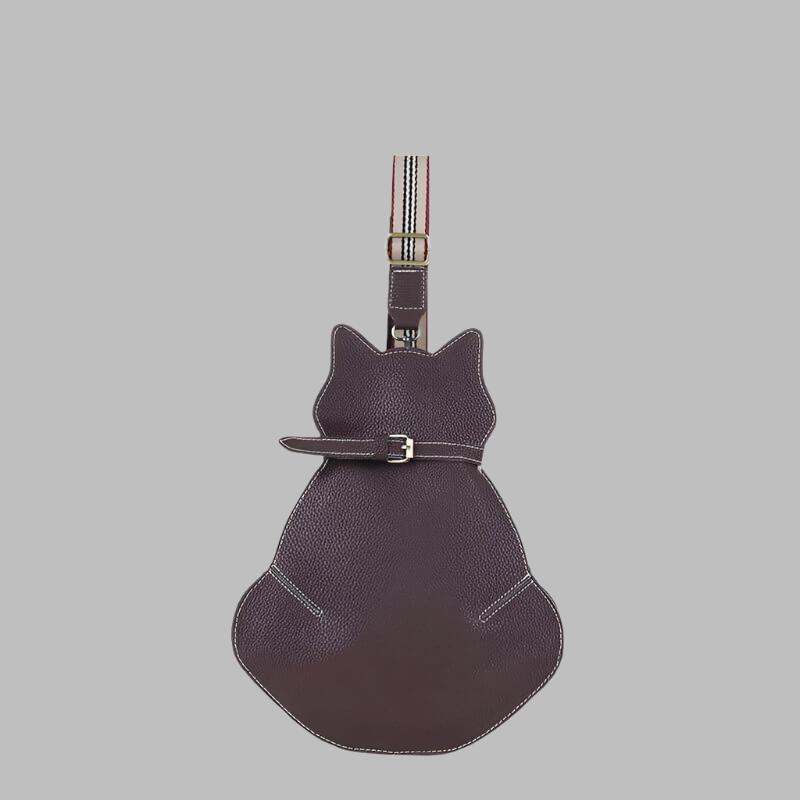 Dames crossbody schoudertas in katvorm met verstelbare schouderband