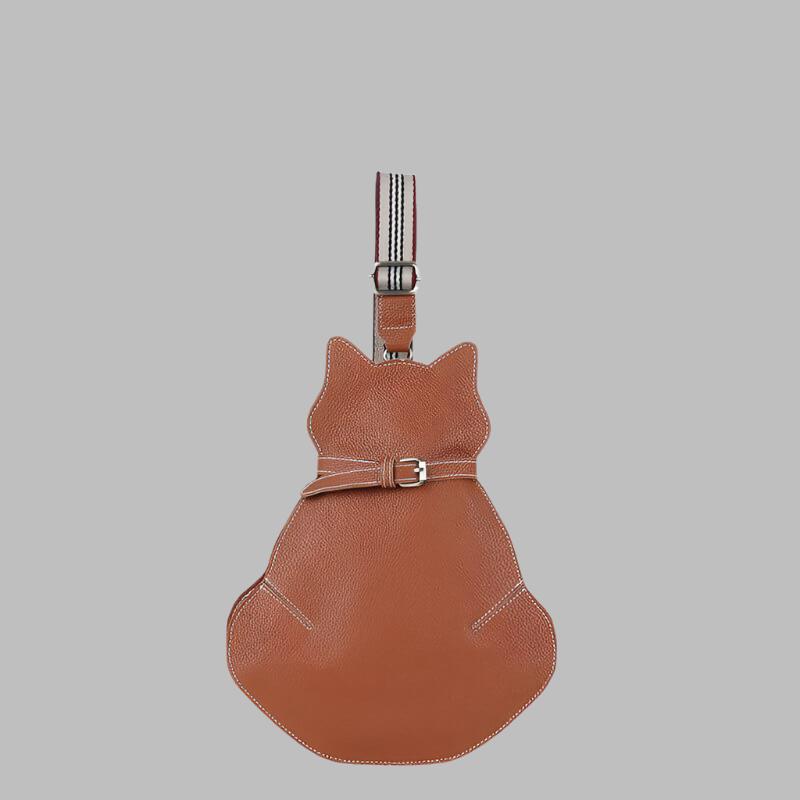 Dames crossbody schoudertas in katvorm met verstelbare schouderband