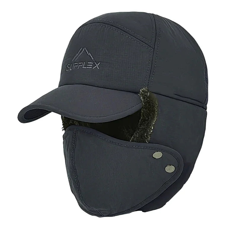 Warme heren wintermuts met oorflappen | Met gezichtsmasker voor extreme kou