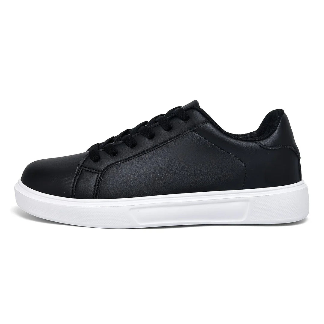 Dames sneakers zwart | Casual schoenen met witte zool