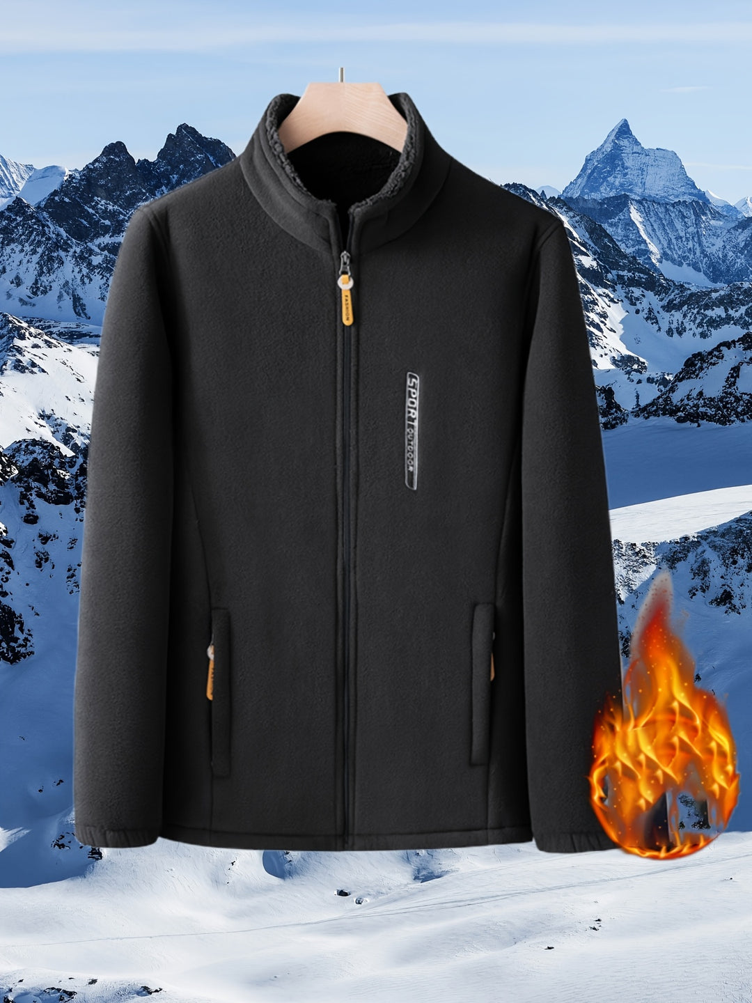 Dames winterjas | Fleece jas met hoge kraag en rits