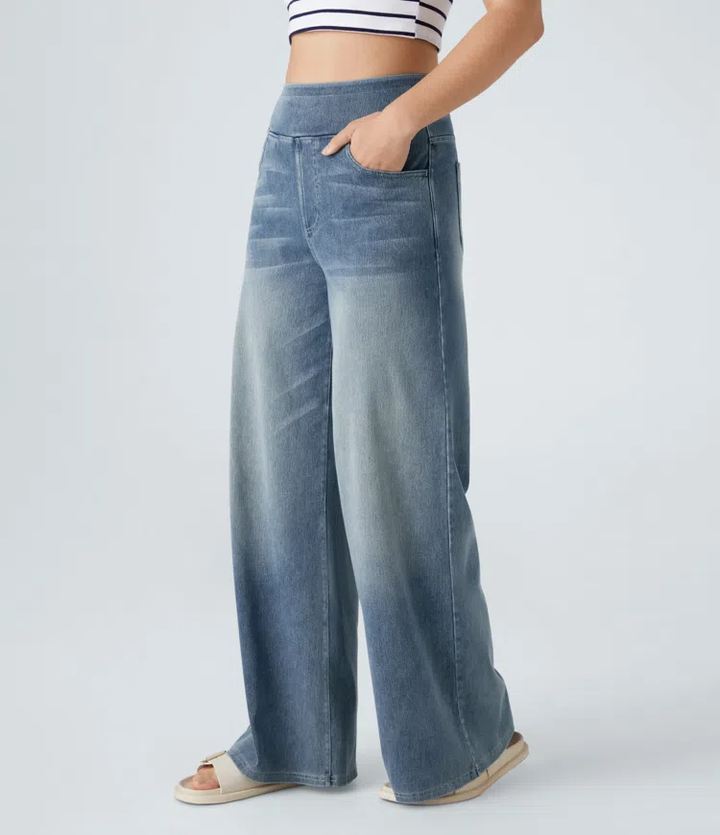 Wide Fit Jeans | Dames jeans met wijde pijpen