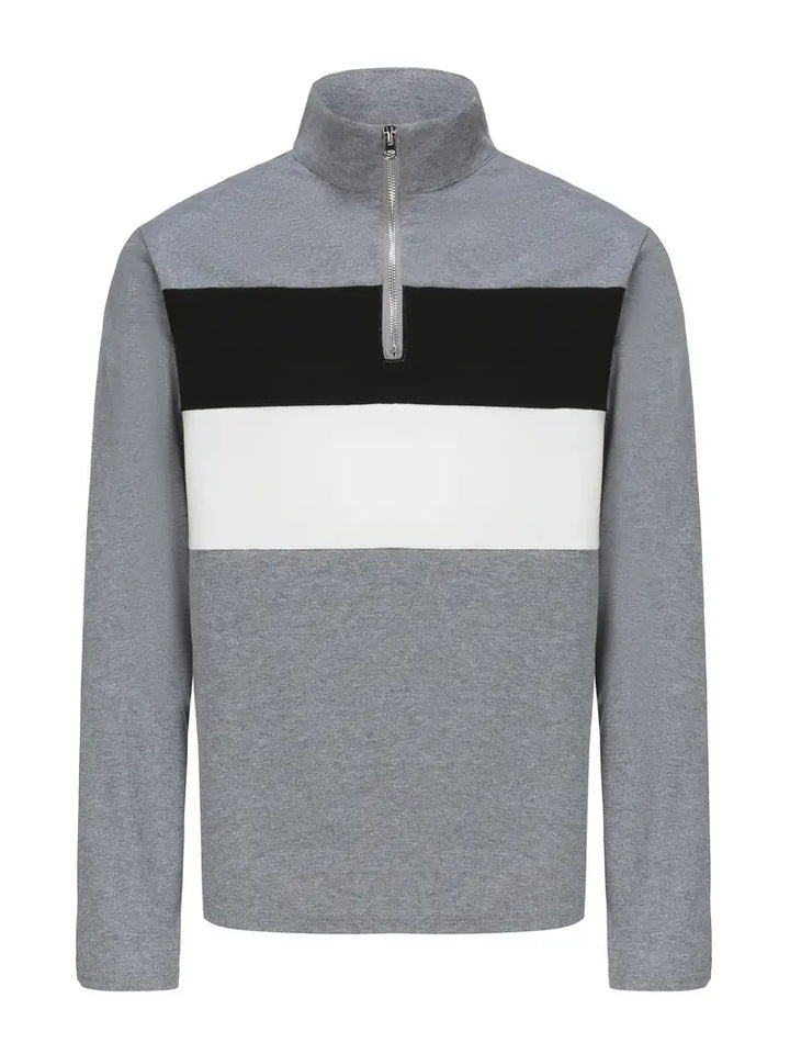 Camden | Half-zip pullover met modern colorblock design