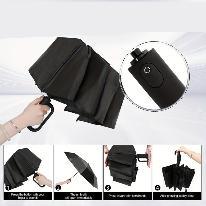Paraplu | Automatische opvouwbare stormparaplu windproof