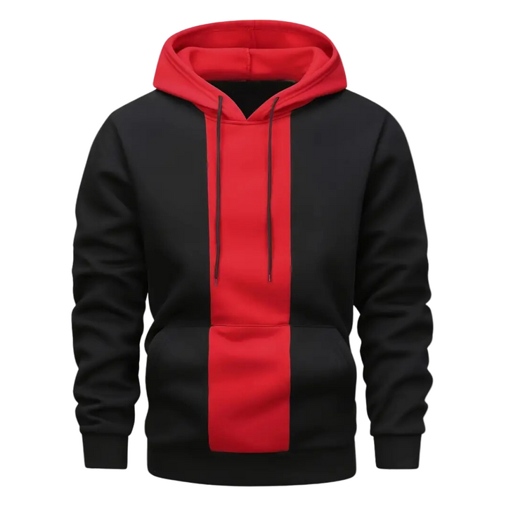Callan | Heren tweekleurige hoodie met capuchon en trekkoord