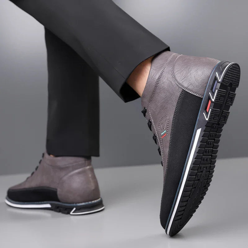 Heren sneakers | Oxford hi-top schoenen barefoot stijl