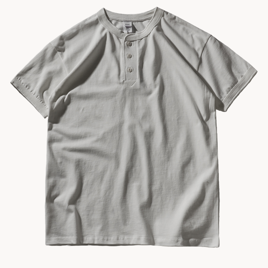 CottonTrail | Henley t‑shirt van katoen voor dagelijks gebruik