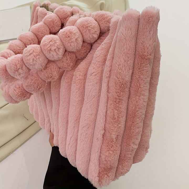 Dames tas | Pluche puffy schoudertas dames met grote capaciteit