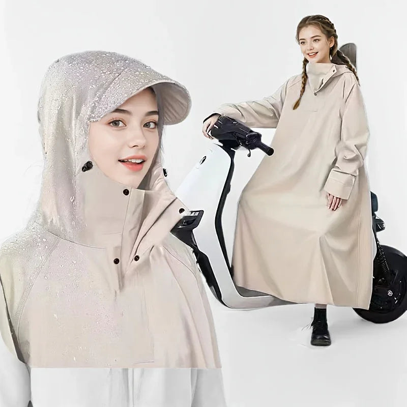 Regenjas dames en heren | Lange waterdichte poncho met capuchon