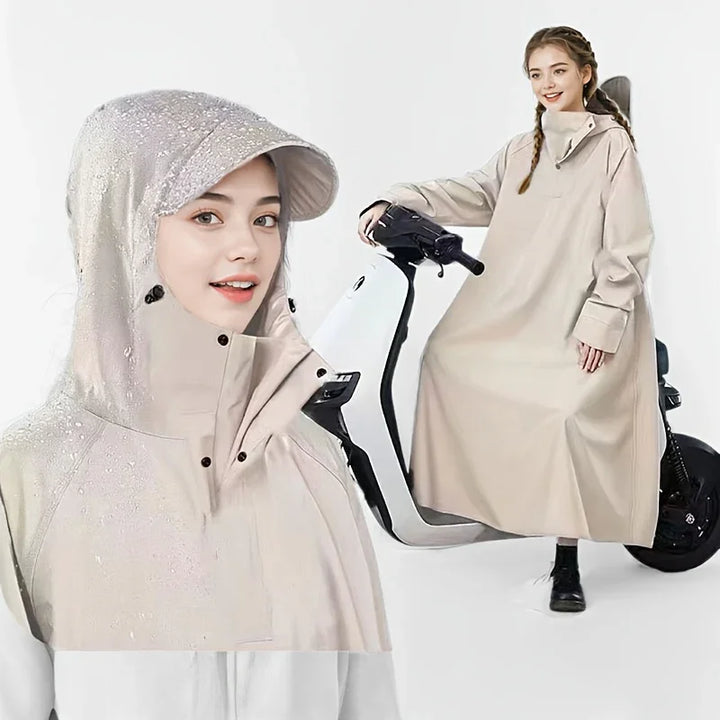Regenjas dames en heren | Lange waterdichte poncho met capuchon