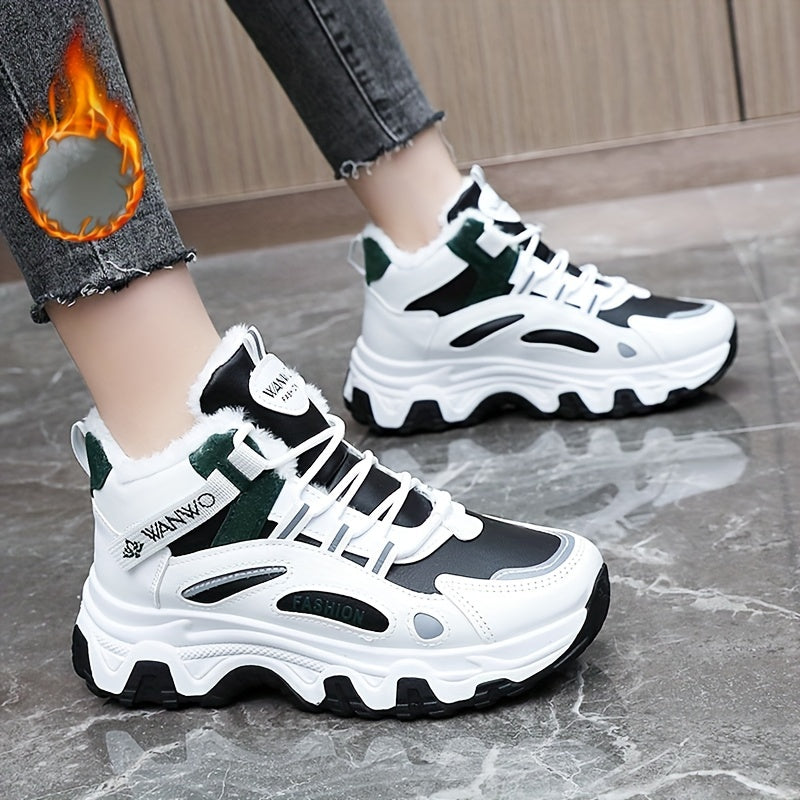 Sneakers dames | Witte casual schoenen met platte zool