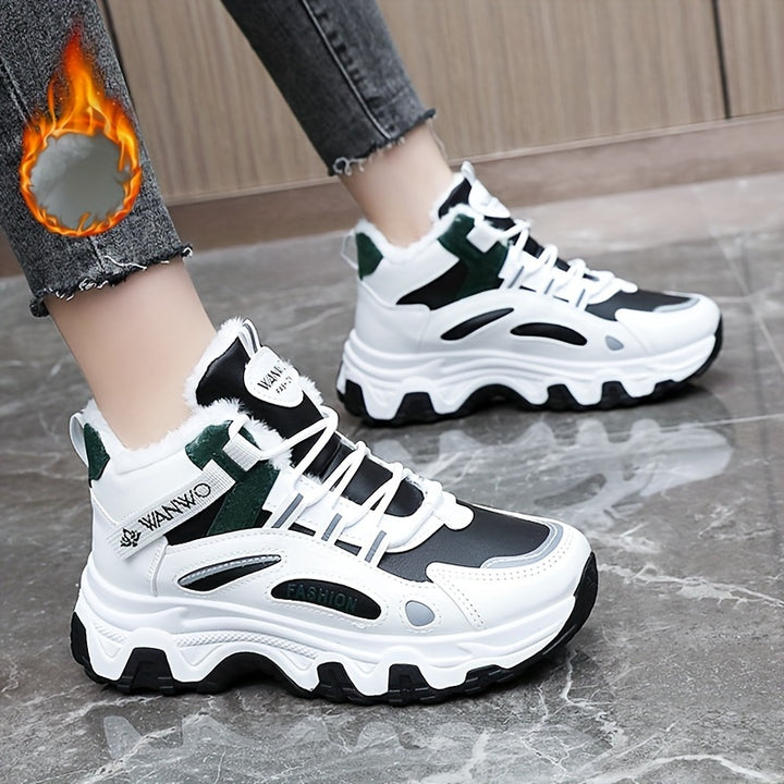 Sneakers dames | Witte casual schoenen met platte zool