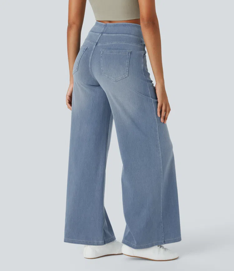 Wide Fit Jeans | Dames jeans met wijde pijpen