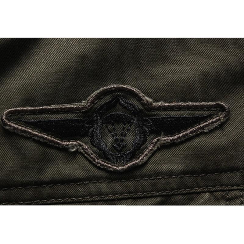 Heren jas | Military style winterjas met opstaande kraag groen