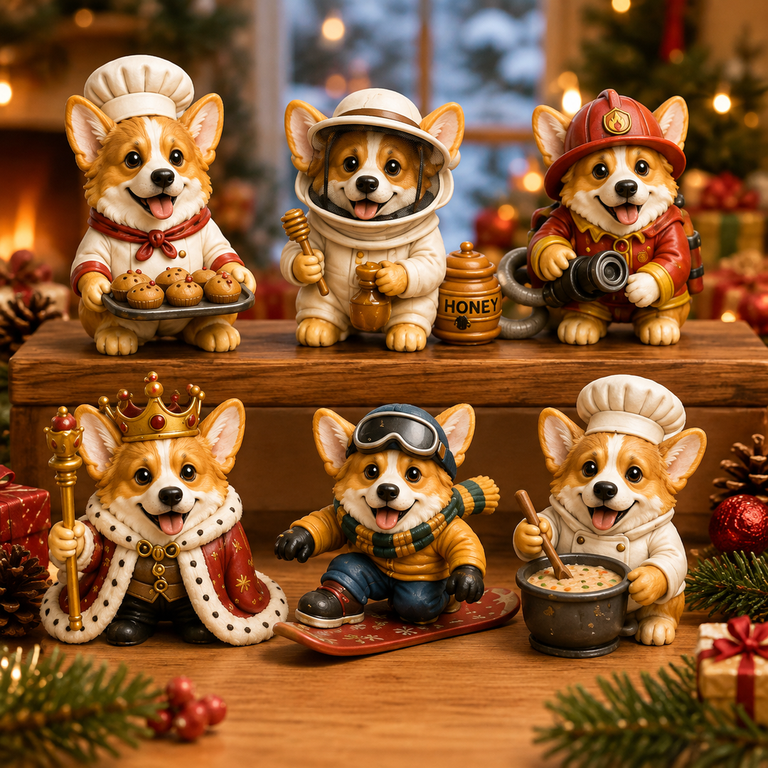 Adventskalender 2026 | 24 unieke corgi hondenfiguurtjes