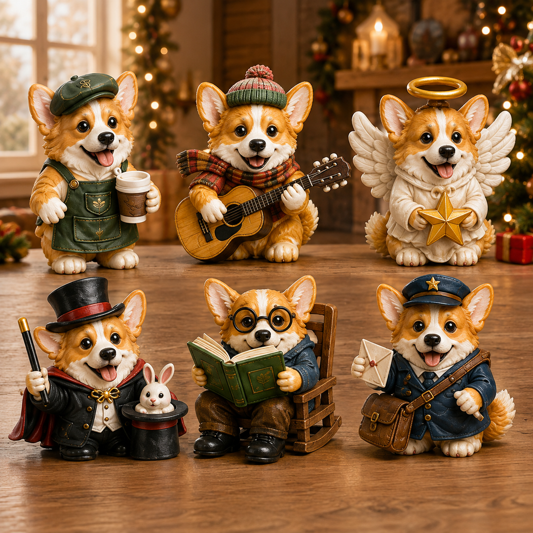 Adventskalender 2026 | 24 unieke corgi hondenfiguurtjes