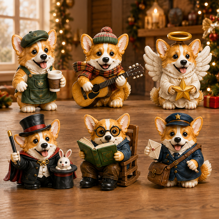 Adventskalender 2026 | 24 unieke corgi hondenfiguurtjes