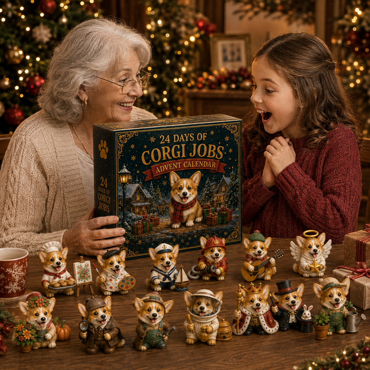 Adventskalender 2026 | 24 unieke corgi hondenfiguurtjes