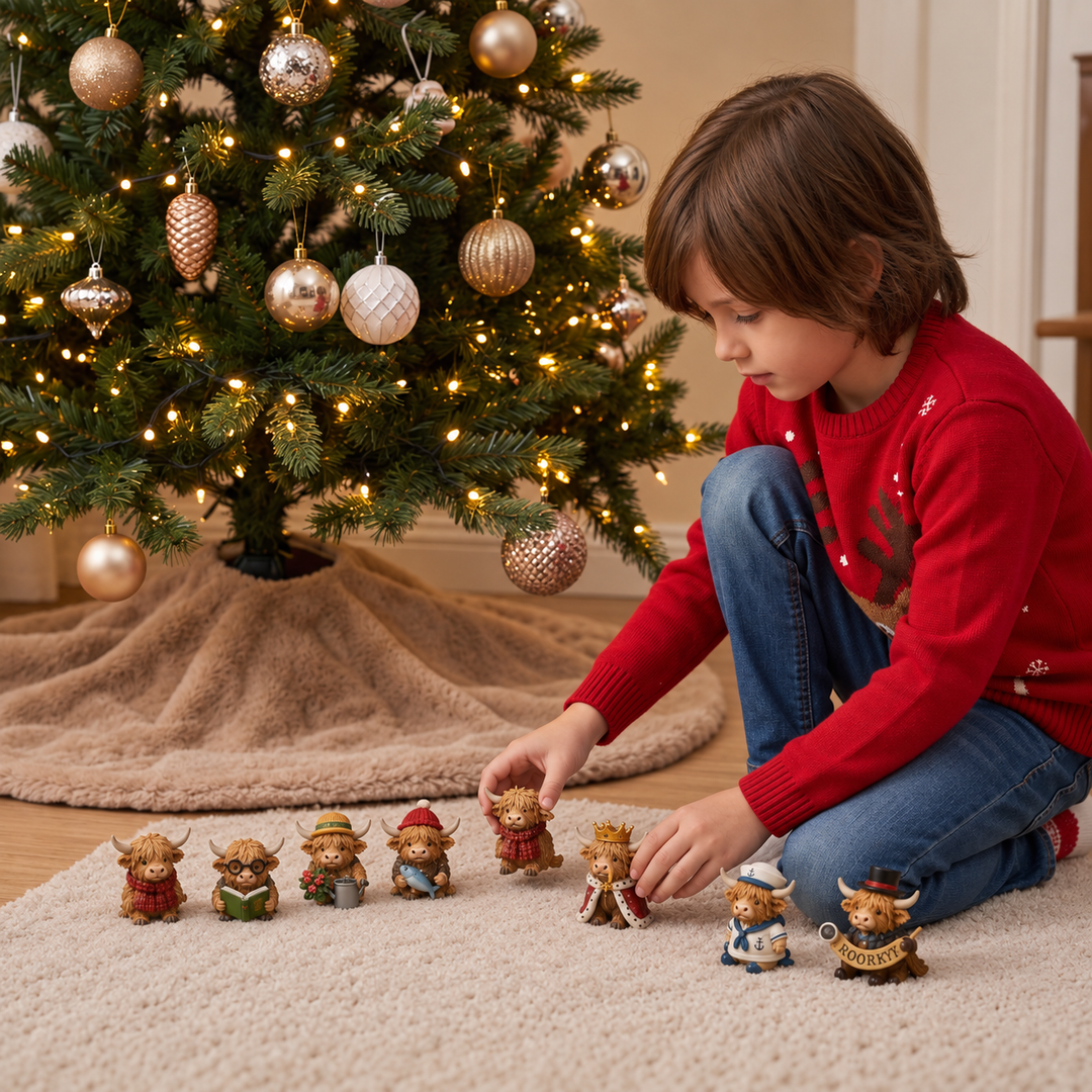 Adventskalender | 24 schotse hooglander mini figuren