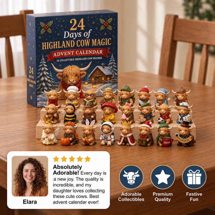 Adventskalender | 24 schotse hooglander mini figuren