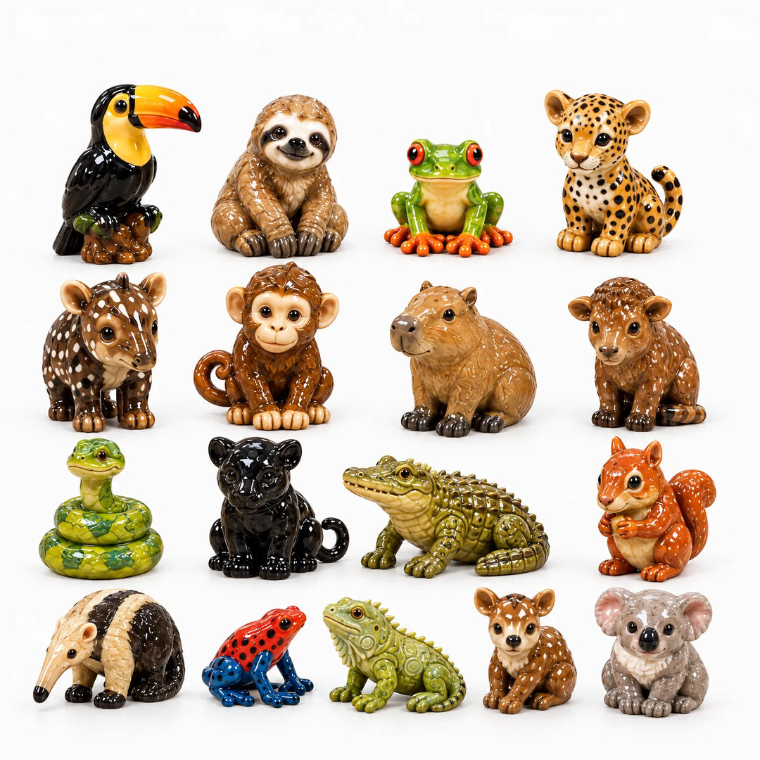 Adventskalender dieren 2026 | 24 jungledieren van acryl