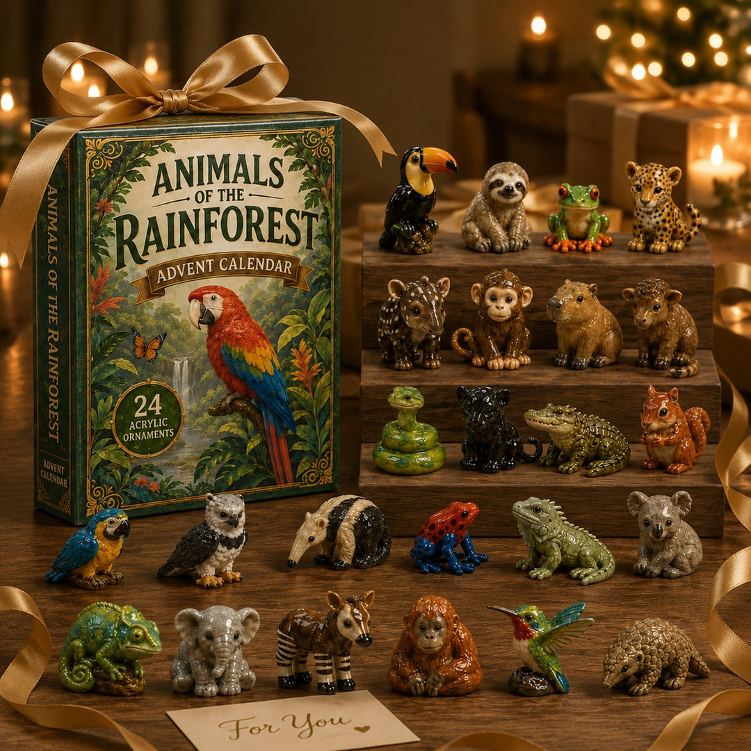 Adventskalender dieren 2026 | 24 jungledieren van acryl