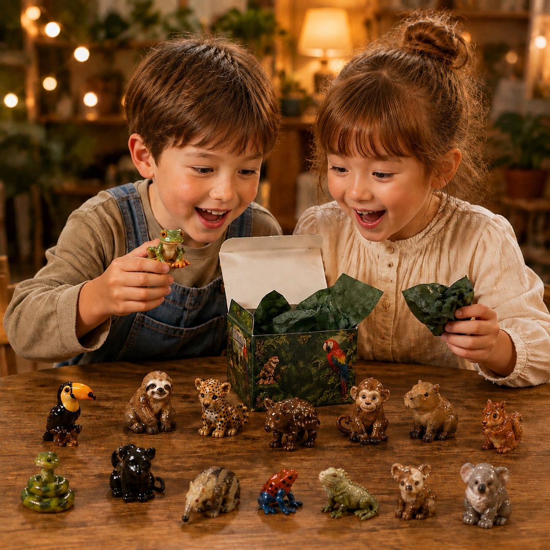 Adventskalender dieren 2026 | 24 jungledieren van acryl