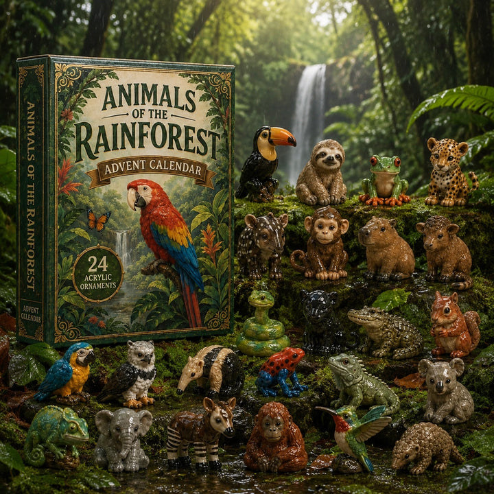 Adventskalender dieren 2026 | 24 jungledieren van acryl
