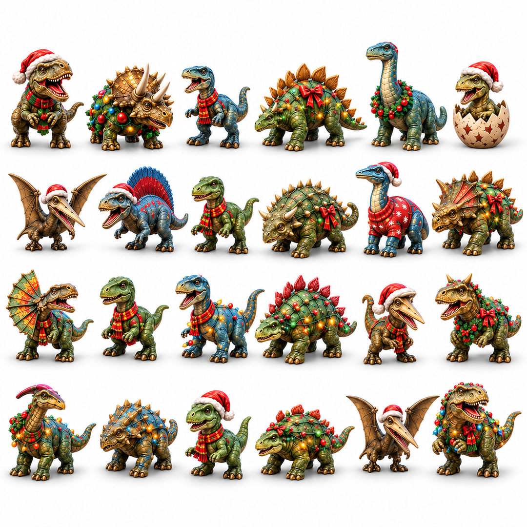Adventskalender dinosaurussen 2026 | 24 dinosaurusfiguren
