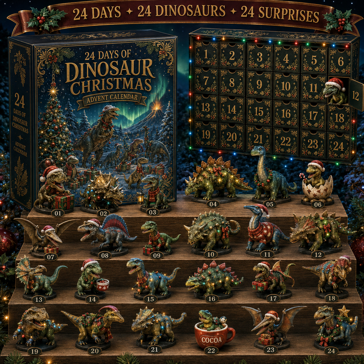 Adventskalender dinosaurussen 2026 | 24 dinosaurusfiguren