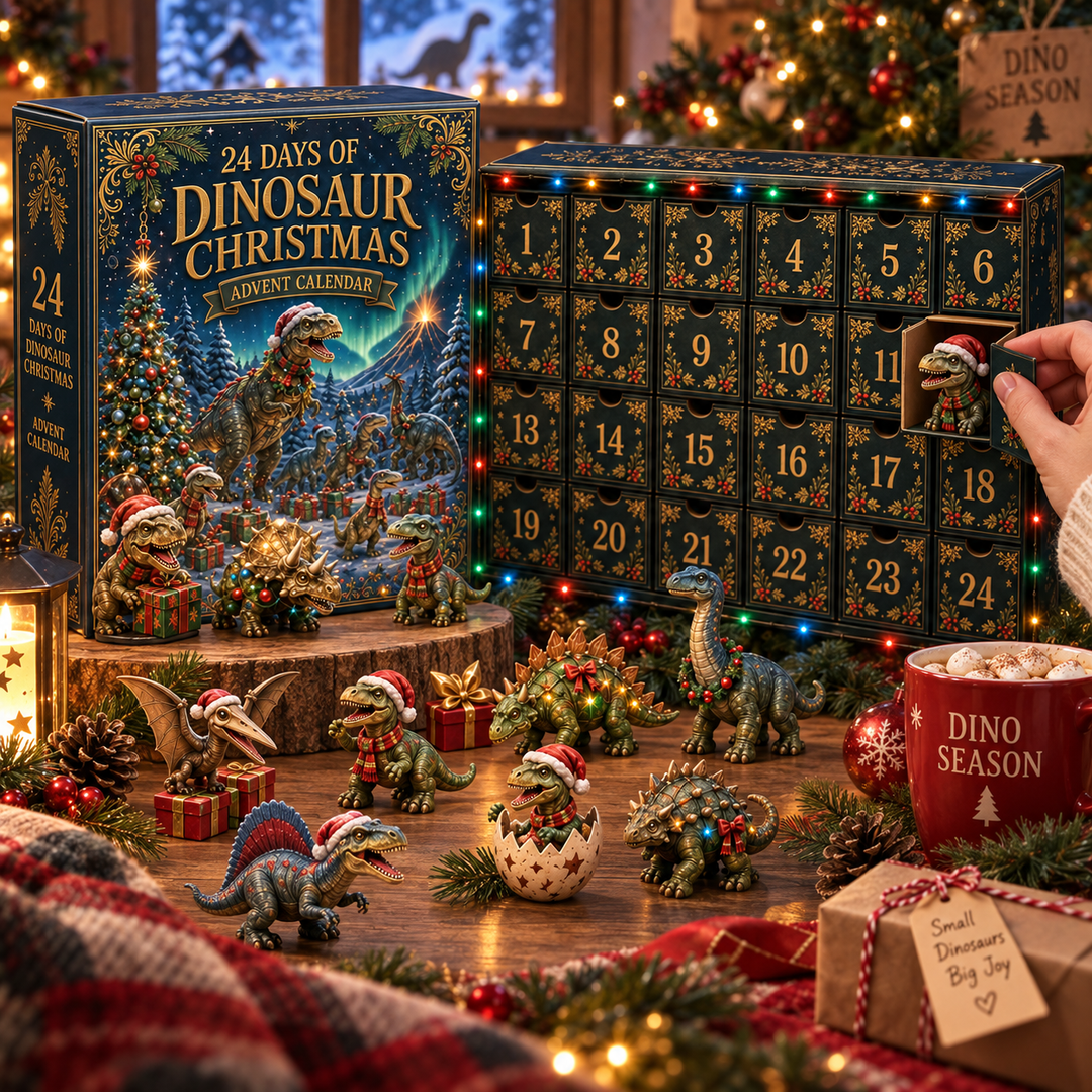 Adventskalender dinosaurussen 2026 | 24 dinosaurusfiguren