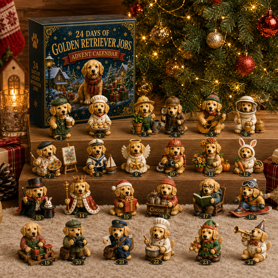 Adventskalender golden retriever 2026 | 24 hondenfiguurtjes