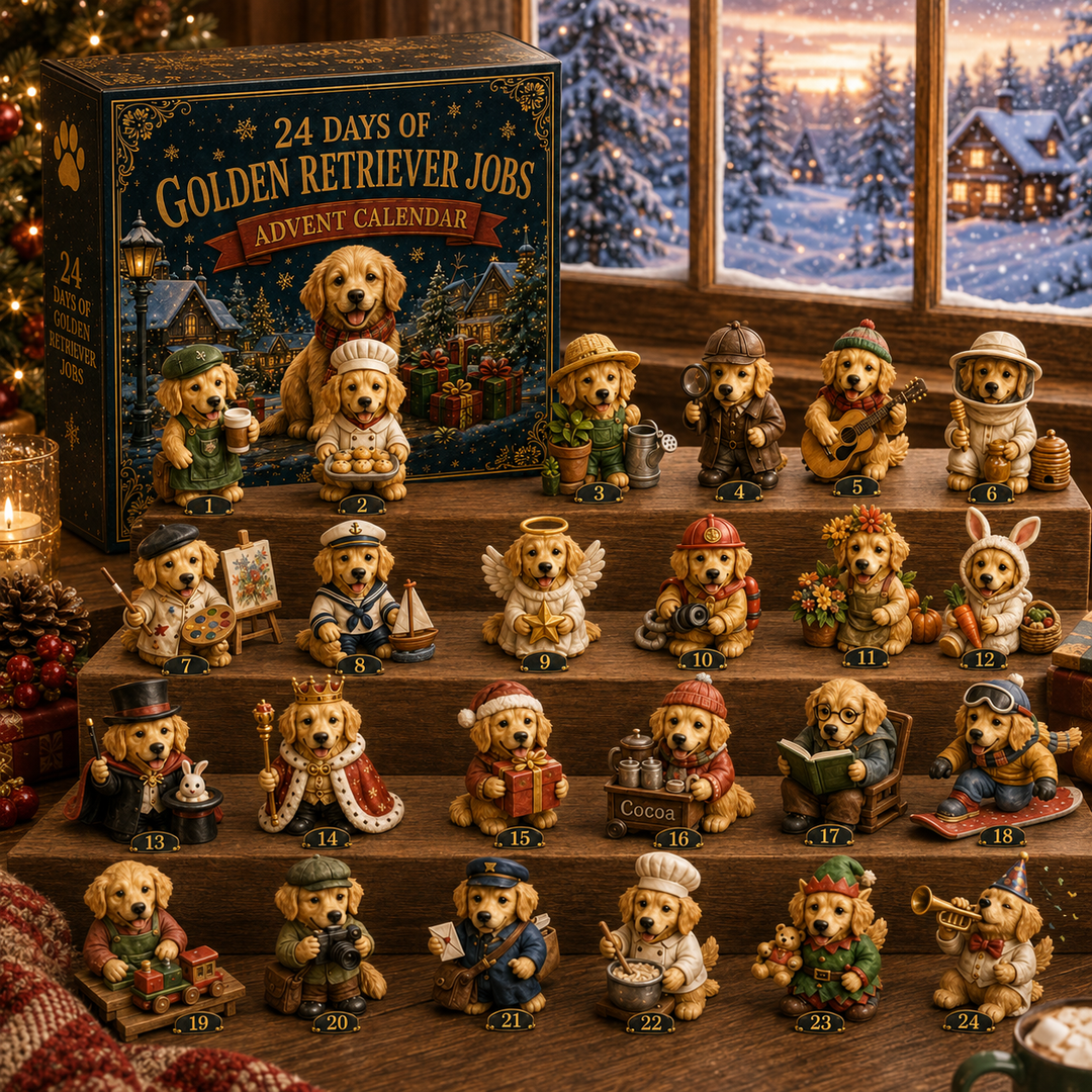 Adventskalender golden retriever 2026 | 24 hondenfiguurtjes