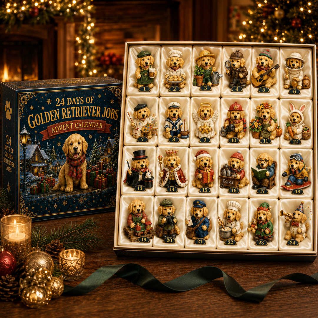Adventskalender golden retriever 2026 | 24 hondenfiguurtjes